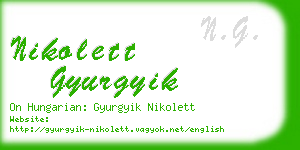 nikolett gyurgyik business card